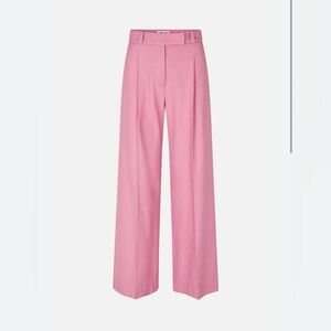 Baum Und Pferdgarten Bubblegum Pink Wide-Leg Pleated Trousers size M
